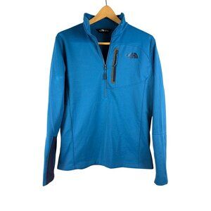 The North Face Men's Blue Quarter-Zip Pullover Jacket Size Small